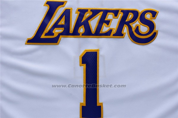Maglia Los Angeles Lakers D'Angelo Russell #1 Bianco